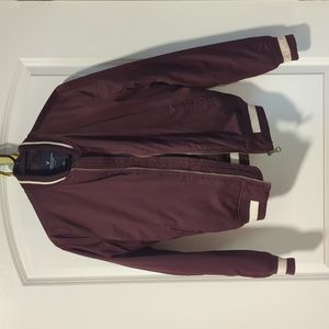 AE Varsity bomber jacket maroon